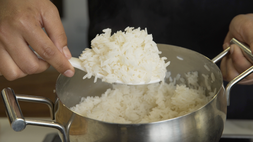 arroz suelto y tierno